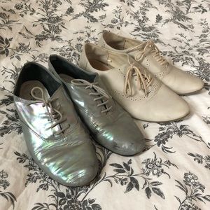 Lace up flat loafers shoe bundle